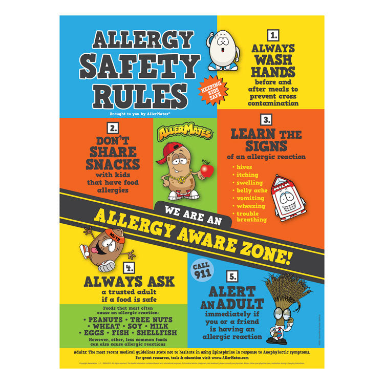 Allergy Safety Rules Poster