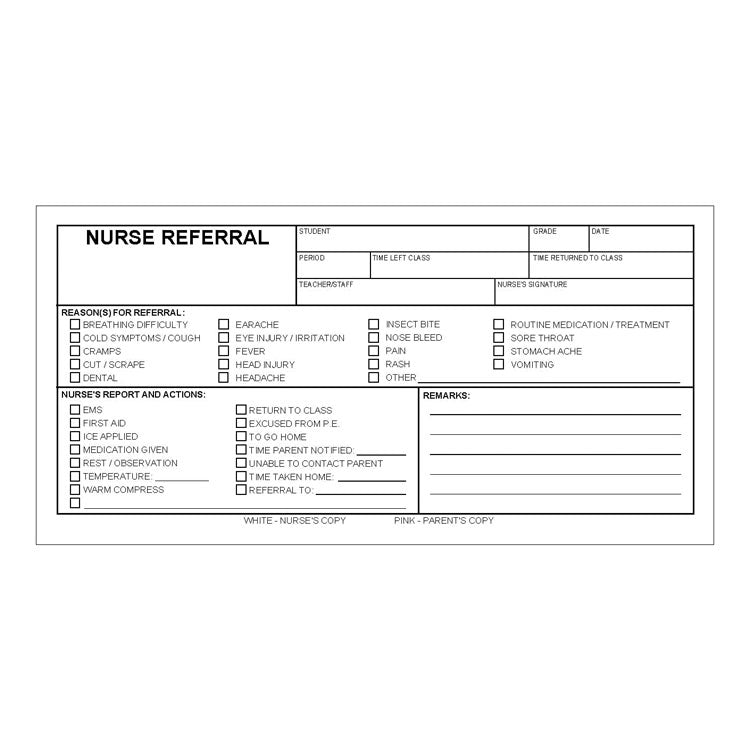 Nurse Referral Forms (1000-ct)