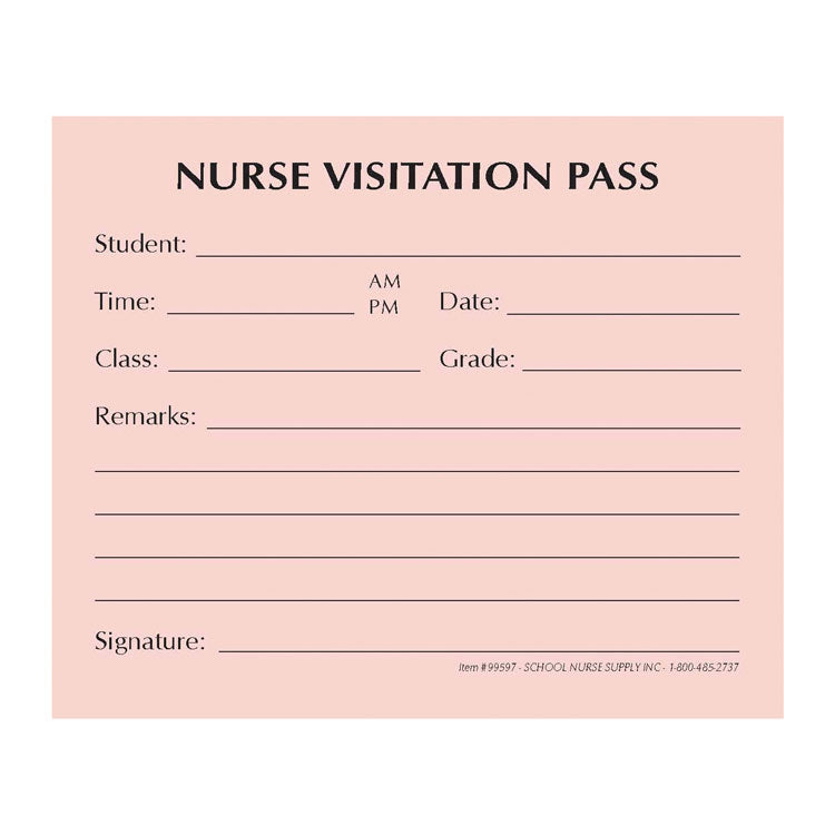 Nurse Visitation Pass Tear Pad (50-ct)