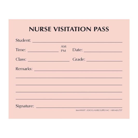 Nurse Visitation Pass Tear Pad (50-ct)