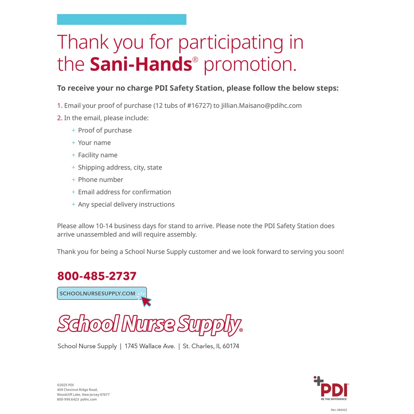 16727 PDI Promo Safety Station - Back