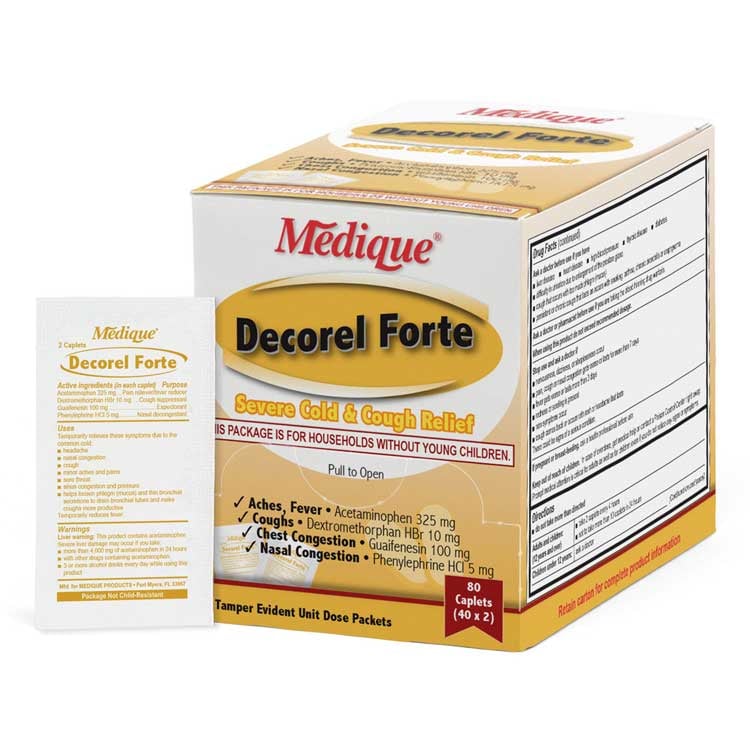 Decorel Forte Severe Cold & Cough Relief Caplets (80-ct)