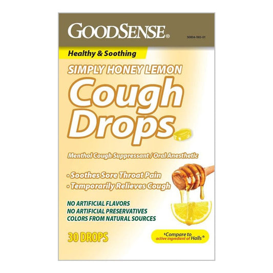 GoodSense Simply Healthy & Soothing Cough Drops - Honey Lemon (30-ct)