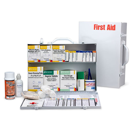 First Aid Only 2-Shelf Metal First Aid Kit (500 Pieces/75-Person)