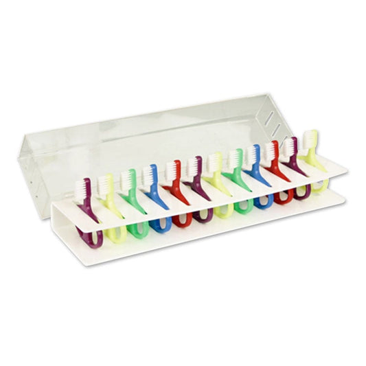 Infant Toothbrushes and Rack Set - Rack with 12 Brushes