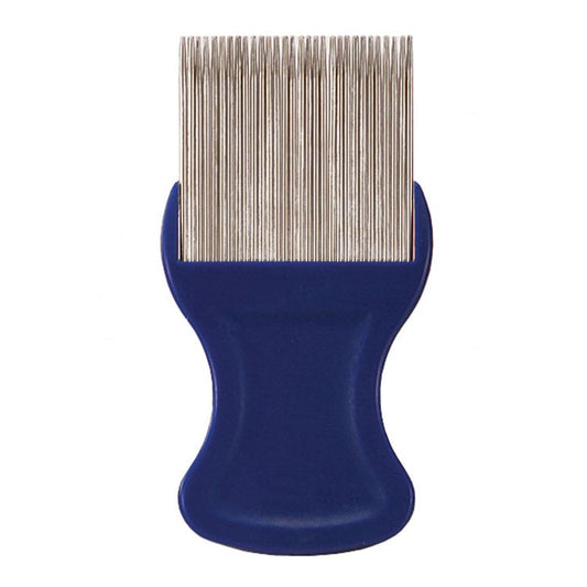 Metal Lice Comb with Plastic Handle