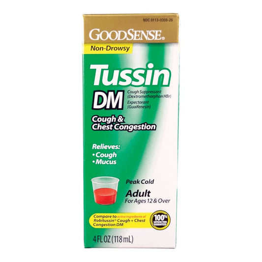 GoodSense Tussin Cough Syrup - DM Cough & Chest (4 oz)