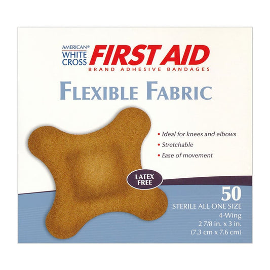 American White Cross Flexible Fabric - 4-Wing 3" x 3" (50-ct)