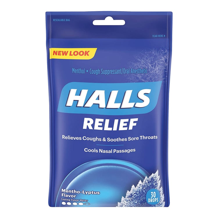 Halls Cough Drops - Menthol (30-ct)