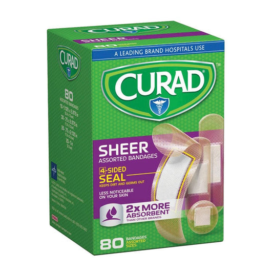 CURAD Sheer Bandages - Assorted (80-ct)