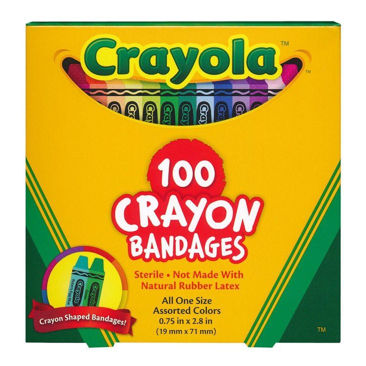 Crayon Adhesive Bandages - 3/4" x 3" (100-ct)