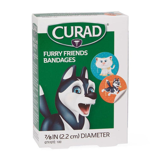 CURAD Furry Friends Plastic Bandages - Spot 7/8" Round (100-ct)